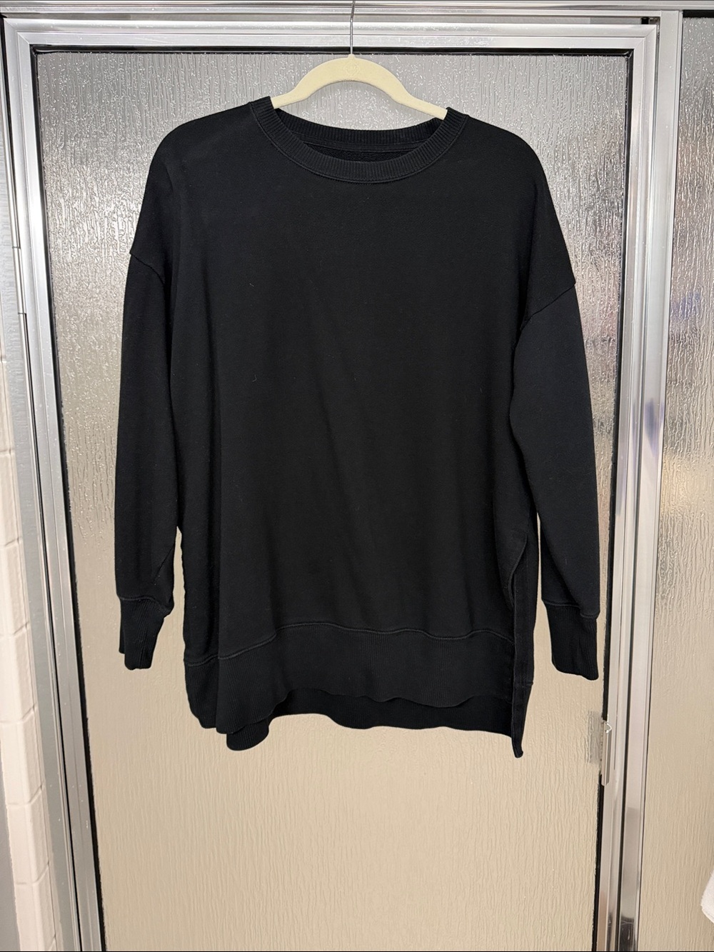 aerie Black Crewneck Pullover Sweater